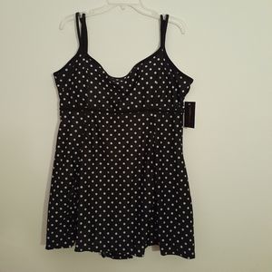 Nwt Danify polka dot swimsuit swim dress 2x 3x new